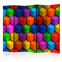 Paraván - Színes geometriai kockák II