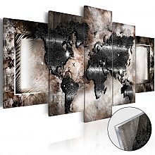 Akrilüveg kép - Graphite Map [Glass]