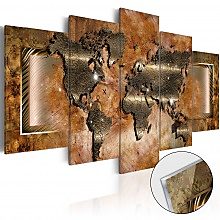 Akrilüveg kép - Steel Map [Glass]