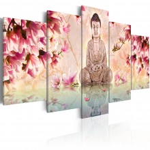 Kép - Buddha virágok közt
