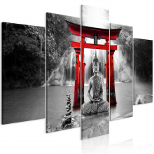 Kép - Elmélkedő Buddha (piros)