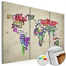 Kép parafán - Colorful Countries [Cork Map]