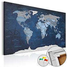 Kép parafán - Dark Blue World [Cork Map]