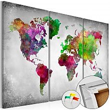 Kép parafán - Diversity of World [Cork Map]