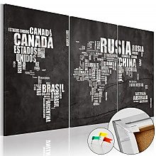 Kép parafán - El Mundo [Cork Map]