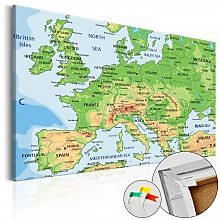 Kép parafán - Europe [Cork Map]