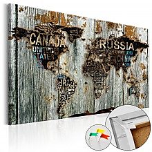 Kép parafán - Wooden Border [Cork Map]