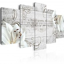 Kép - White lilies on wood