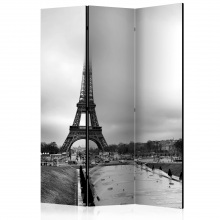 Paraván - Párizs: Eiffel torony (fekete-fehér)