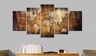 Akrilüveg kép - Acrylic prints – Bronze map I