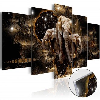 Akrilüveg kép - Brown Elephants [Glass]