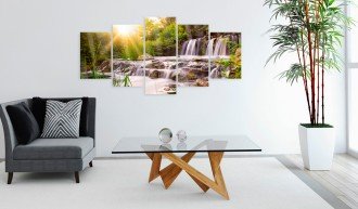 Akrilüveg kép - Forest Waterfall [Glass]