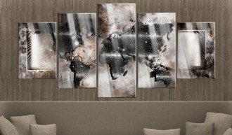 Akrilüveg kép - Graphite Map [Glass]