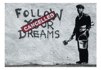 Fotótapéta - Álmok törölve (Banksy)