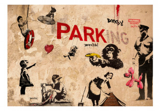 Fotótapéta - Banksy-graffiti sokszínűség 2