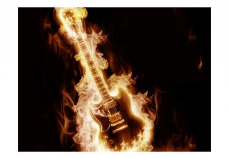 Fotótapéta - Égő gitár