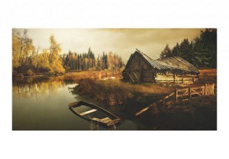 Fotótapéta - Kunyhó az erdő szélén 2
