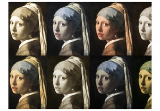 Fotótapéta - Lány gyöngy fülbevalóval (Pop art)