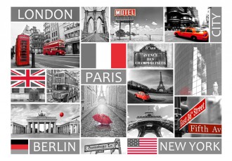Fotótapéta - London, Párizs, Berlin, New York