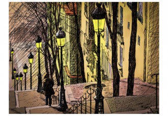 Fotótapéta - Montmartre lépcsősor