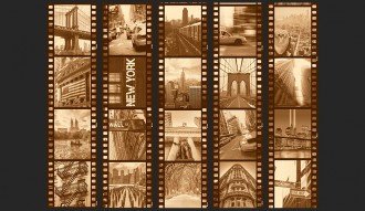 Fotótapéta - New York kollázs (szépia)