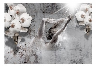 Fotótapéta - Nő orchideákkal