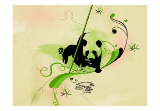 Fotótapéta - Óriás panda bambusz erdőben