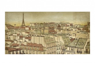 Fotótapéta - Panoráma rajz Párizsról