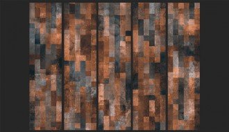 Fotótapéta - Sötétkék-barna mintás mozaik