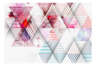 Fotótapéta - Színes háromszögek geometrikus tapéta
