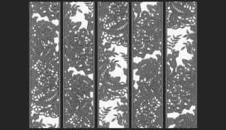 Fotótapéta - Szürke virágok