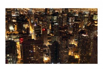 Fotótapéta - Város éjszaka - Chicago, USA