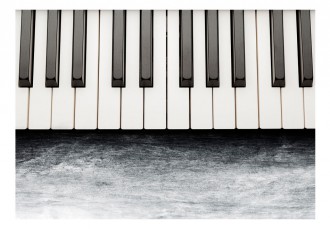 Fotótapéta - Zongorabillentyűk szürke kövön