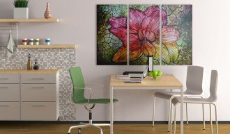 Kép - A rainbow-hued abstract flower
