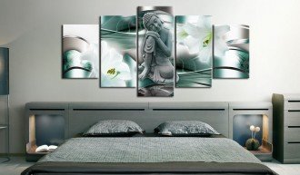 Kép - Buddha and lilies