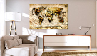 Kép - Leonardo da Vinci által inspirált világtérkép