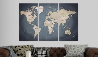 Kép parafán - Anthracitic World [Cork Map]