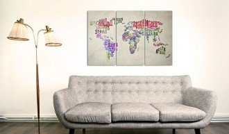 Kép parafán - Colorful Countries [Cork Map]