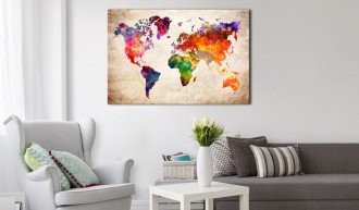 Kép parafán - Colourful Universe  [Cork Map]