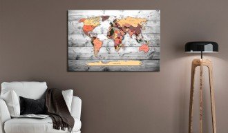 Kép parafán - Direction World [Cork Map]
