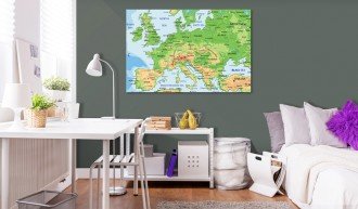 Kép parafán - Europe [Cork Map]