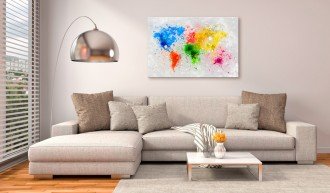Kép parafán - Expressionism of the World [Cork Map]