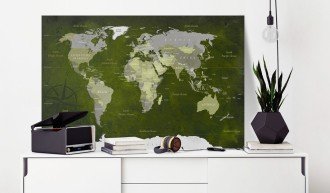 Kép parafán - Malachite World [Cork Map]