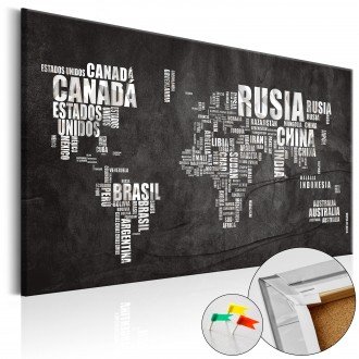 Kép parafán - Mundo Negro [Cork Map]