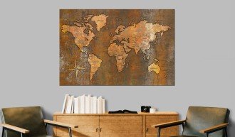 Kép parafán - Rusty World [Cork Map]