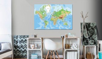 Kép parafán - World Geography [Cork Map]