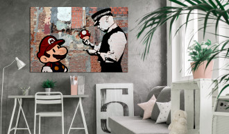 Kép - Super Mario és rendőr vegyes fal háttéren