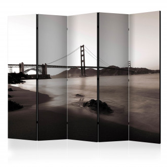 Paraván - Golden Gate híd fekete-fehérben II