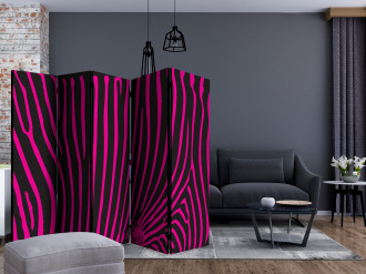 Paraván - Lila zebra minta II