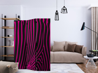 Paraván - Lila zebra minta